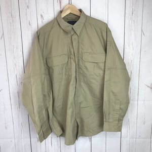 5.11 Tactical Tan Button Front Shirt Size L